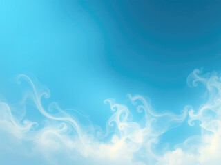 A beautiful blue abstract background with delicate patterns of white and cream, art, attention, blue, craft, background