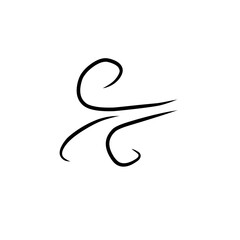 hand drawn wind doodle