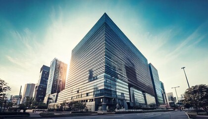Naklejka premium Modern office building in big city