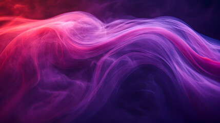 Obraz premium Colorful Abstract Smoke Waves Flowing Across Dark Background