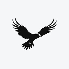 Naklejka premium Eagle flying silhouette isolated backgroundEagle flying silhouette isolated backgroundEagle flying silhouette isolated background