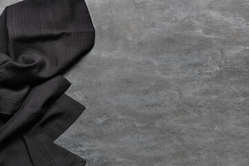 Clean napkin on black grunge background