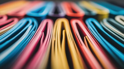 Obraz premium Vibrant Stacked Papers in Vivid Colors Displaying Creative Textures