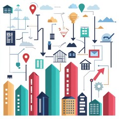 Urban Development and Growth: A Visual Representation of Modern Cityscape