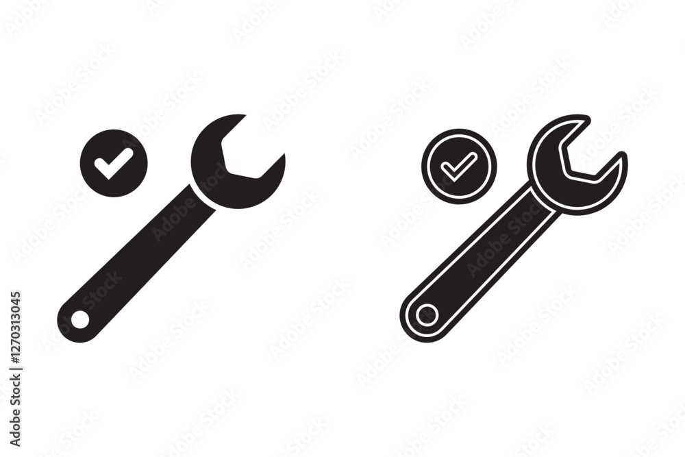 Poster set easy to disassemble icon vector element design template web