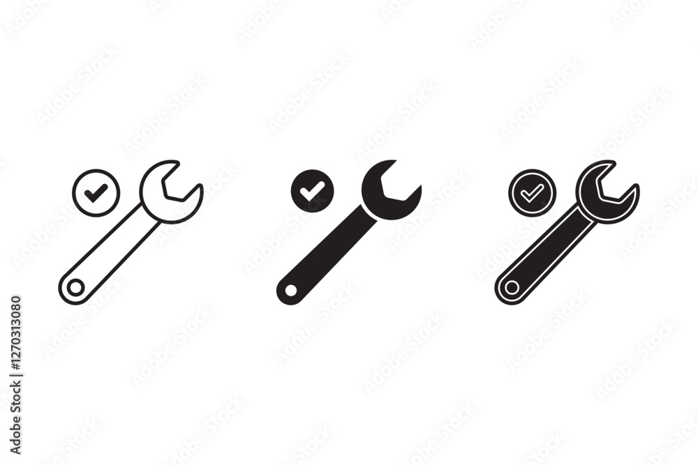 Fototapete Set easy to disassemble icon vector element design template web
