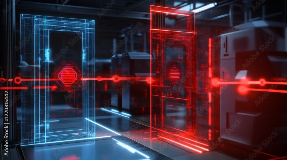 Aufkleber advanced artificial intelligence system with futuristic technology