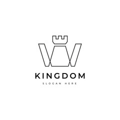 kingdom brand company minimalist logo design vector