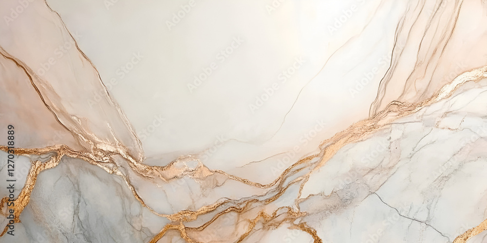 Poster elegant marble swirls: an abstract composition showcases swirling patterns of gray and gold, creatin