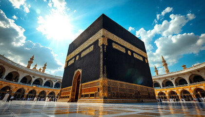 Kaaba background. Mecca background. Mubarak background
