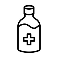 medical bottle with a medicine syrup