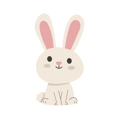 Cute bunny cartoon vector illustration