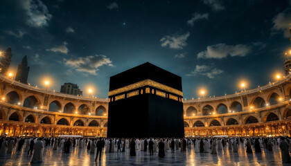 Kaaba background. Mecca background. Mubarak background