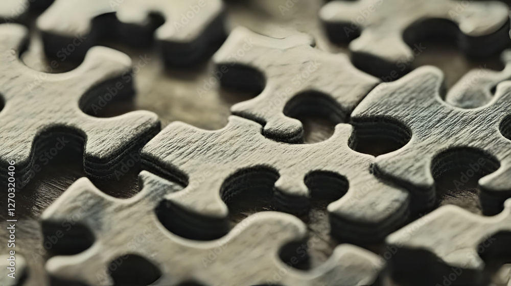 Poster interlocking insights: a close-up shot of multiple puzzle pieces suggests unity and connection.