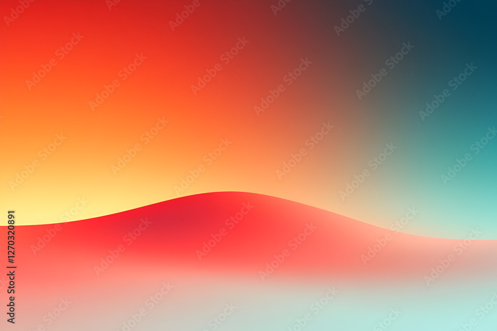 Poster gradient of serenity: an abstract gradient with a blend of vibrant colors evokes a sense of tranquil