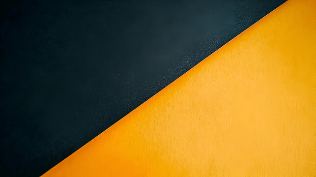 Diagonal Contrast: A modern abstract composition featuring a vibrant interplay of bold yellow and deep black hues, divided by a sharp diagonal line, evoking a sense of balance, energy.