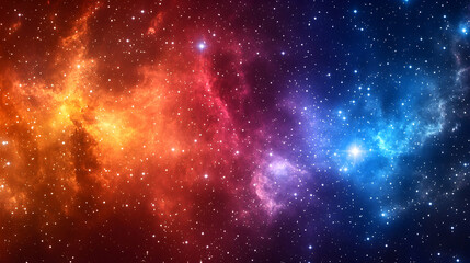 Naklejka premium Colorful Nebulae in Deep Space with Stars and Cosmic Dust