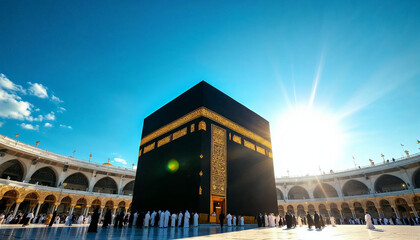 Kaaba background. Mecca background. Mubarak background