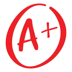 Obraz premium icon A plus red value