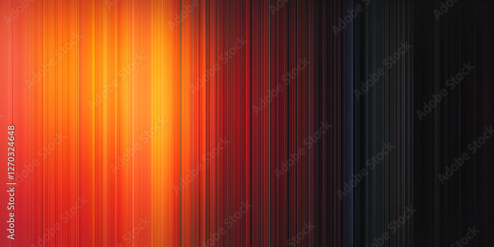 Poster fiery abstract lines: an abstract image featuring vertical lines of warm hues, from fiery reds and o