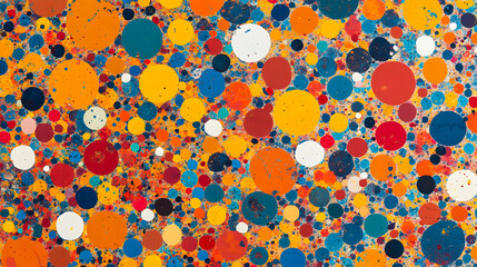 Obraz premium Vibrant Abstract Art with Colorful Circles on Textured Background