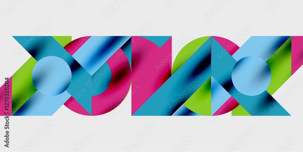 Wall mural vibrant abstract background circles with smooth gradients, creating a dynamic and modern design. ide
