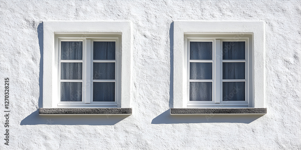 Poster window to simplicity: a study in contrasts, capturing the interplay of light and shadow. the stark g