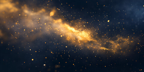 Celestial Symphony: An artistic rendition of the cosmos unveils the Milky Way's radiant glow, speckled with countless stars, offering a glimpse into the boundless beauty of space and universe.