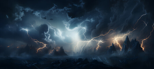 Environmental lightning art , ai generative