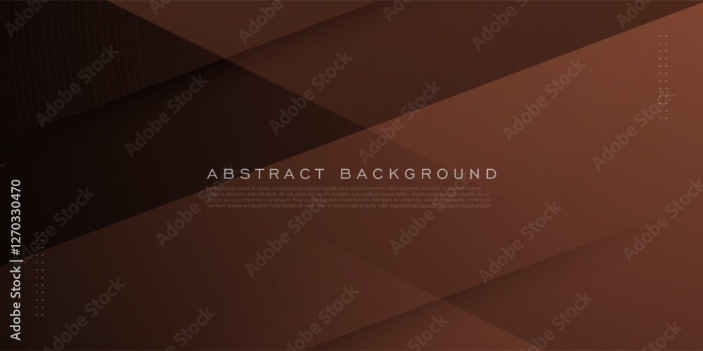 Wall mural abstract dark brown geometric overlap square pattern with shadow. realistic banner background. eps10