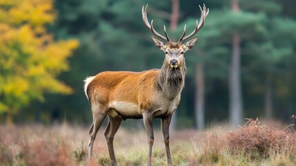 A majestic deer standing in a protected forest, symbolizing wildlife conservation.