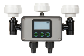 Triple sensor irrigation controller isolated with transparent background