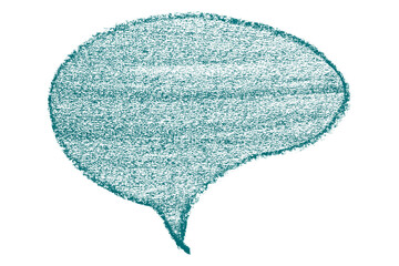 Separate green speech bubble on transparent background