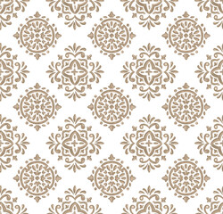 Watercolor Medallion repeat vector file, Traditional print, Moroccan tile pattern
