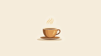 Illustrative tea cup with clean lines, soft color gradients, and a flat design style that emphasizes its graceful shape and artistic simplicity on a clear background.