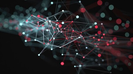 Futuristic Network Connections and Data Visualization