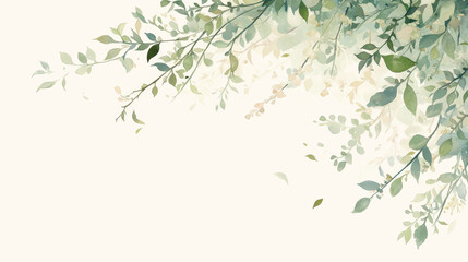 Ivy watercolor hand-painted decorative plant elements