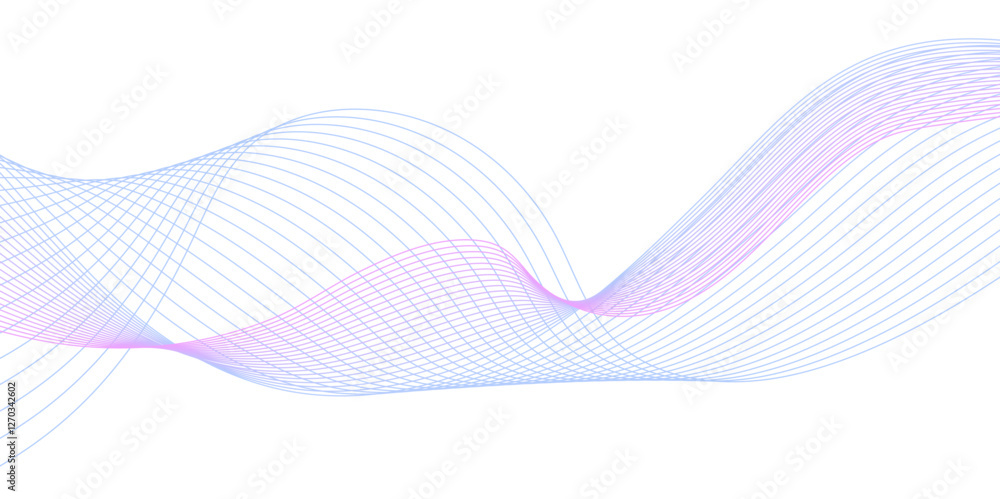Poster abstract flow wave lines background. futuristic technology and science theme background.