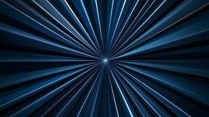 Obraz premium The image contains an abstract design of numerous dark blue lines radiating outwards from a central point, creating a starburst or zoom effect.