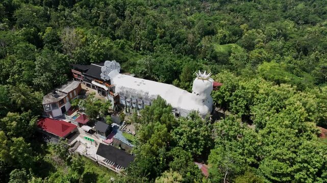 Gereja Ayam chicken church in the Magelang area, Central Java. Aerial