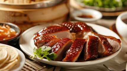 Exquisite Peking Duck Platter: A Culinary Delight for Gourmet Dining
