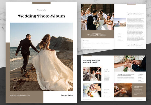 Beige And Black Wedding Album