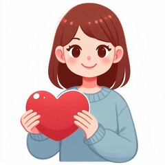 girl with heart