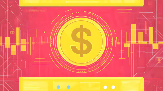 Analyzing market trends and financial data visualization digital space infographic abstract viewpoint economics