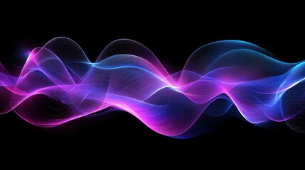 Abstract Purple and Blue Wave Abstract Background