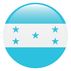 Flag of Honduras. Honduras round flag logo icon computer vector illustration design