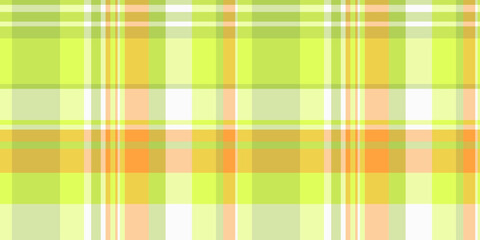 Vibrant pastel plaid pattern in lime green, yellow, and peach.  Perfect for textile design, website backgrounds, or springthemed projects.