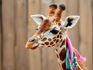 Adorable Baby Giraffe With Big