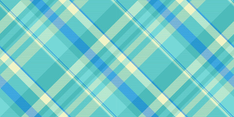 Curve seamless texture check, conceptual vector tartan fabric. Celebrate plaid pattern textile background in teal and light colors.