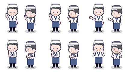 寿司職人の男女 03